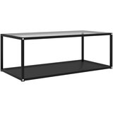  Stolić za kavu prozirni i crni 100 x 50 x 35 cm kaljeno staklo | shoptok.hr