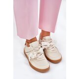 Boto Low Women's Sneakers With Lace Leopard Beige Zielle | Shoptok.si