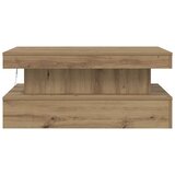  Stolić za kavu s LED svjetlima boja hrasta artisan 90x50x40 cm | shoptok.hr