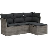 Maison Chic Seti vrtnega pohištva - Vrtna garnitura - Vrtni pohištvo set 4-delna z blazinami siv poli ratan, (21816942) | Shoptok.si