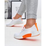 Resti White women's sports shoes with orange inserts Kedeti - Footwear | ePonuda.com