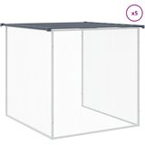  Kavez za kokoši s krovom antracit 603x98x90 cm pocinčani čelik | shoptok.hr