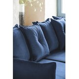 Miuform Tamno plava sklopiva kutna garnitura od samta (s desnim kutom/u obliku slova "U") Lazy Lukka – | shoptok.hr