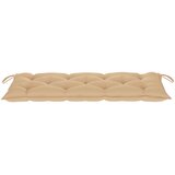  Vrtna klupa s jastukom 120 cm od masivnog bagremovog drva Bež 120 x 50 x 7 cm | Shoptok.si
