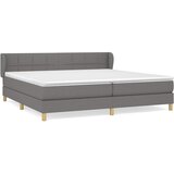  Krevet s oprugama i madracem tamnosivi 200 x 200 cm od tkanine | shoptok.hr
