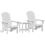  Vrtna stolica 3 pcs Bijelo Polietilen | shoptok.hr