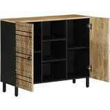 vidaXL Komoda 90x33,5x75 cm trden robusten mangov les in kovina | Shoptok.si