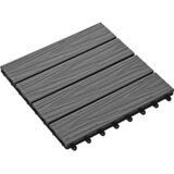  Pločice za decking 11 pcs Sivi 30 x 30 cm Drvoplastična smjesa | shoptok.hr