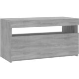 TV ormarić s LED svjetlima siva boja hrasta 75 x 35 x 40 cm | shoptok.hr