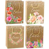 GIFT Bag Love Inscription Flowers 23 x 18 x 10.5 cm Cene