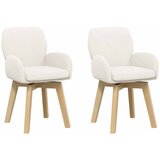 Okretne blagovaonske stolice 2 pcs Bouclé Krem 54 x 58 x 87 cm | Eponuda.ba