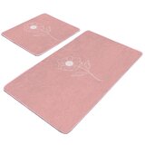 Mila Home Rožnate žametne kopalniške preproge v kompletu 2 ks 60x100 cm – Cene