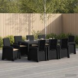  Vrtni set za objed 9 kom. Antracit i sivosmeđa PP | shoptok.hr