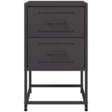 vidaXL Noćni ormarići 2 kom crni 36 x 39 x 60,5 cm čelični | shoptok.hr