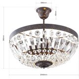 Orion DL 7-487/3 - kristalni luster na šipci ARILA 3xE14/40W/230V prečnik 40 cm smeđa/patina | Eponuda.com
