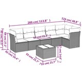vidaXL 7-dijelni set vrtnih sofa od poliratana s jastucima smeđi | shoptok.hr
