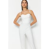 Trendyol Ecru Lined, Woven Accessorized Bridal Jumpsuit | Eponuda.ba