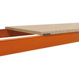 eurokraft pro Polica za paletne regale, iverna plošča, za dolžina nosilca 1825 mm, globina regala 900 mm | Shoptok.si