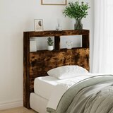  The Living Store Omarica za vzglavje postelje LED dimljeni hrast 100x17x102 cm - Omarica Za Vzglavje Postelje, (21484809) | Shoptok.si