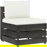 vidaXL Modularna srednja sofa s jastucima od sivo impregniranog drva Cijene