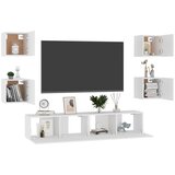  6-dijelni set TV ormarića bijeli od konstruiranog drva | shoptok.hr