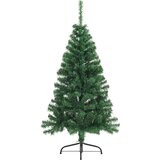 vidaXL Umetna predhodno osvetljena božična jelka Zelena 120 cm PVC | Shoptok.si