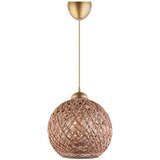Opviq lights Smeđa/u zlatnoj boji viseća svjetiljka s tekstilnim sjenilom ø 22 cm – | shoptok.hr