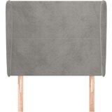  Vzglavje z ušesi svetlo sivo 103x23x118/128 cm žamet, (20792588) | Shoptok.si