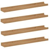  Stenska polica 4 pcs Rjava 60 x 9 x 3 cm Konstruiran les, (5000201564) | Shoptok.si