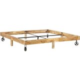  Posteljni okvir iz trdnega mangovega lesa 200x200 cm | Shoptok.si