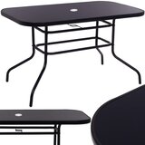springos metalni vrtni stol 140x80 cm crni | shoptok.hr