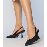 Gemre Black satin slingback pumps Kludi | Shoptok.si