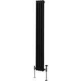 Monster tradicionalni radiator z 2 stolpcema - 1800 x 202 mm - črn, (21569824) Cene