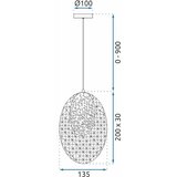 Toolight Viseća Kristalna Lampa LED Złota | shoptok.hr