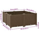  Visoka greda 80x80x38 cm polipropilen, (20606756) | Shoptok.si