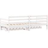  Dnevni krevet s ladicama bez madraca bijeli 90x190 cm masivno drvo | Shoptok.si