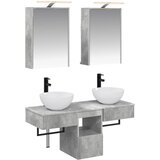  Set ormarića za kupaonicu 5 pcs Betonska siva 43 x 16 x 62,5 cm | shoptok.hr