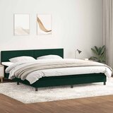 Box Spring krevet s madracem tamno zeleni 180x220 cm baršun | Eponuda.ba