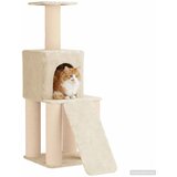  Mačje drvo s sisalnim postoljima za grebanje Krem 146 cm | shoptok.hr