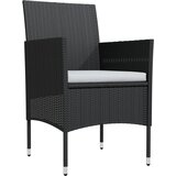  3-dijelni vrtni blagovaonski set s jastucima crni | shoptok.hr