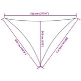 vidaXL Senčno jadro črno 7x5x5 m 100 % poliester oxford | Shoptok.si
