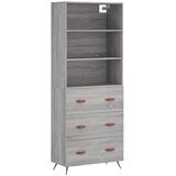  Visoka komoda siva sonome 69,5x34x180 cm od konstruiranog drva | shoptok.hr