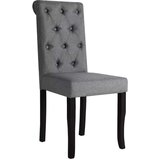  Jedilni stoli 6 kosov temno sivo blago | Shoptok.si
