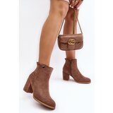 EVENTO Brown Suede Women's Boots with Stiletto Heel Selela | ePonuda.com