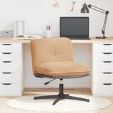  Okretna uredska stolica bež kovrčava tkanina nalik vuni | shoptok.hr