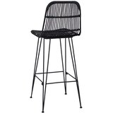 Barska stolica 2 pcs Crna 44 x 55 x 109 cm Ratan i Čelik | shoptok.hr