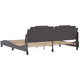 Okvir kreveta Viana s LED-om bez madraca sivi 200 x 200 cm | shoptok.hr