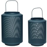 Hübsch Komplet 2 temno zelenih železnih lantern Fento Cene