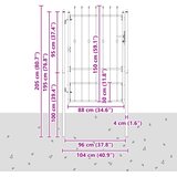  Ogradna vrata HORST 100 x 150 cm Metal Crna Može se zaključati | shoptok.hr