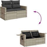 vidaXL 7-dijelni set vrtnih sofa svjetlosivi od poliratana | shoptok.hr